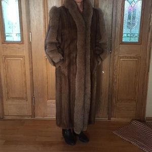 Mink long coat